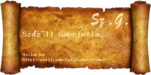 Széll Gabriella névjegykártya